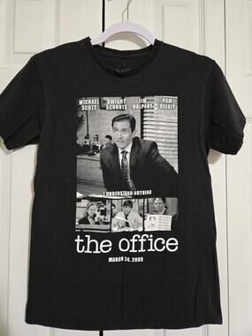 The office small men's black tshirt